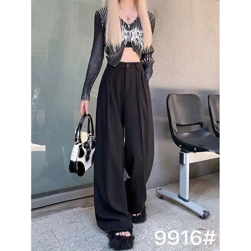 Formal Pleated Wide Leg Trousers